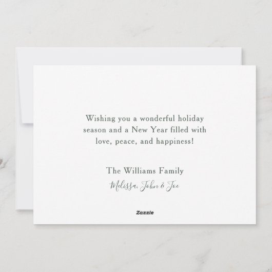 Vintage Weihnachtsbaumflagge Feiertagskarte (Rückseite)