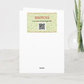 Vintage Weihnachtsbaumkunst in Pfirsich und Rosa Karte (Rückseite)