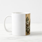 vintage Weihnachtsbecher mit Rotkehlchen Kaffeetasse (Links)