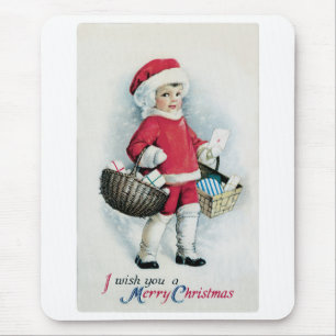 Vintage-Weihnachtsbild-Mauspad Mousepad
