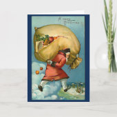 Vintage Weihnachtsbotschaft der 40er Jahre Karte (Vorderseite)