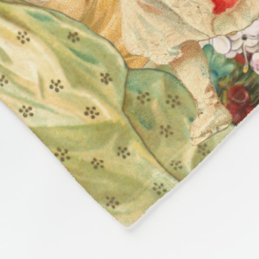 Vintage-Weihnachtsbrötchen Fleecedecke (Ecke)