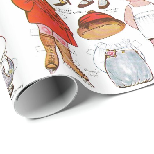 Vintage Weihnachtsbuch-Dollars Geschenkwrap Geschenkpapier (Rolleneckpunkt)