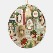 VINTAGE WEIHNACHTScollage Keramikornament (Links)