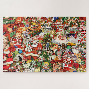 Vintage Weihnachtscollage Puzzle