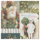 VINTAGE WEIHNACHTScollage Stoff (Nahaufnahme)