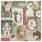VINTAGE WEIHNACHTScollage Stoff (Muster)