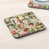 VINTAGE WEIHNACHTScollage Untersetzer (Linke Seite)