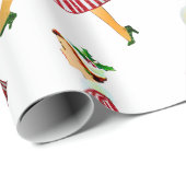 Vintage Weihnachtsdame Geschenkpapier (Rolleneckpunkt)