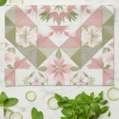 Vintage-Weihnachtsdecke Blumenmuster Geschirrtuch (Gefaltet)