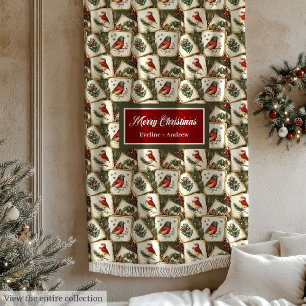 Vintage Weihnachtsdecke Fleecedecke