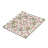 Vintage-Weihnachtsdecke Floralmuster Fliese (Seite)