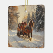 Vintage Weihnachtsdekoration Keramikornament (Links)