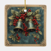 Vintage Weihnachtsdekoration Keramikornament (Rückseite)