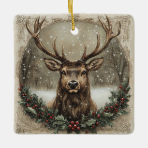 Vintage Weihnachtsdekoration Keramikornament