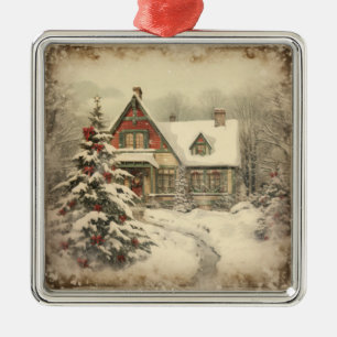 Vintage Weihnachtsdekoration Ornament Aus Metall