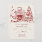Vintage Weihnachtsdekoration Save The Date (Vorne/Hinten)