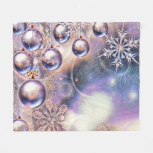 Vintage-Weihnachtsdekorationen Ornamente Fleecedecke