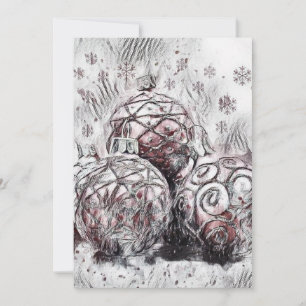 Vintage-Weihnachtsdekorationen Ornamente Stone Coa Einladung