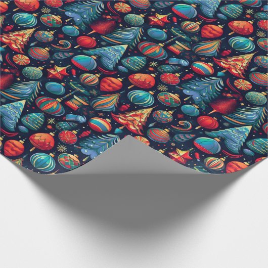 Vintage Weihnachtsdekorationsmotive ( Geschenkpapier (Ecke)