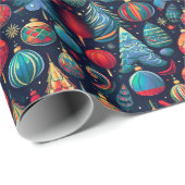 Vintage Weihnachtsdekorationsmotive ( Geschenkpapier (Rolleneckpunkt)