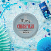 Vintage-Weihnachtsdesign Pappteller (Party)