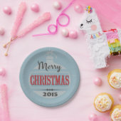 Vintage-Weihnachtsdesign Pappteller (Party)