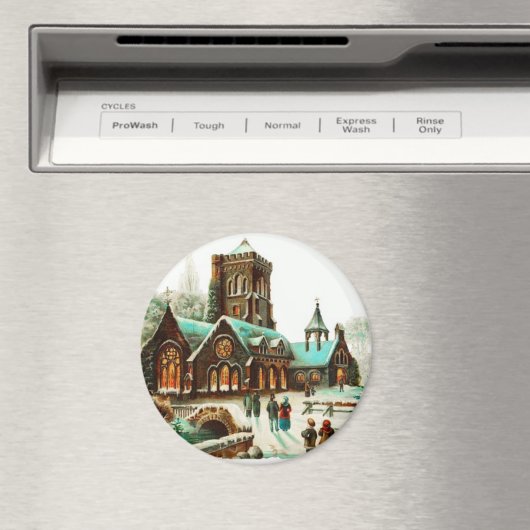 Vintage Weihnachtsdienstleistungen für Länder Magnet (In Situ (Geschirrspüler))