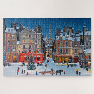 Vintage-Weihnachtsdorf Puzzle