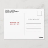 Vintage Weihnachtseinladung Postkarte (Rückseite)