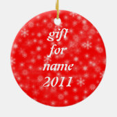 Vintage Weihnachtself-Verzierung Keramikornament (Hinten)