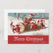 Vintage Weihnachtselfen Frohe Weihnachten Retro (Vorne/Hinten)