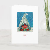 Vintage Weihnachtselfen und Weihnachten im Schnee (Rückseite)