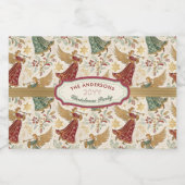 Vintage Weihnachtsengel Custom Schaumweinetikett (Einzelnes Label)