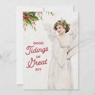 Vintage-Weihnachtsengel Feiertagskarte