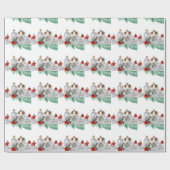 Vintage Weihnachtsengel Geschenkpapier (Flach)