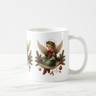 Vintage-Weihnachtsengel-Kaffeetasse Kaffeetasse