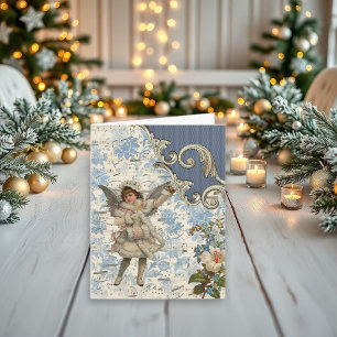 Vintage Weihnachtsengel Lied Wundervolle Zeit des Feiertagskarte