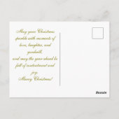Vintage-Weihnachtsengel-und-Kind-Flachkarte Postkarte (Rückseite)