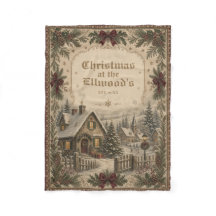 Vintage-Weihnachtsfamilienname personalisierte Dek