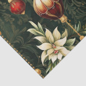 Vintage Weihnachtsfantasie Blumenmuster Seidenpapier (Detail)