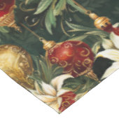 Vintage Weihnachtsfantasie Blumenmuster Tischdecke (Schrägansicht)