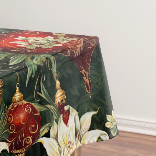 Vintage Weihnachtsfantasie Blumenmuster Tischdecke (Beispiel)