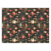 Vintage Weihnachtsfantasie Blumenmuster Tischdecke (Vorderseite (Horizontal))