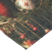 Vintage Weihnachtsfantasie Blumenmuster Tischdecke (Schrägansicht)