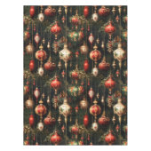 Vintage Weihnachtsfantasie Blumenmuster Tischdecke (Vorderseite)