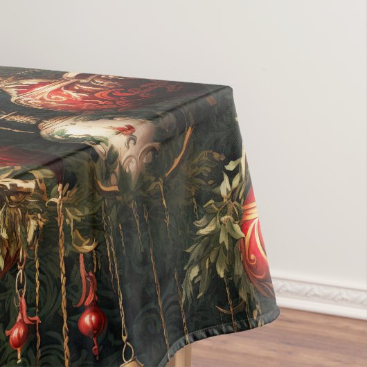 Vintage Weihnachtsfantasie Blumenmuster Tischdecke (Beispiel)