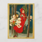 Vintage WeihnachtsFeen-Postkarte Feiertagspostkarte (Vorderseite)