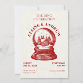 Vintage Weihnachtsfeier Einladung (Vorderseite)