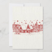 Vintage Weihnachtsfeier Einladung (Rückseite)